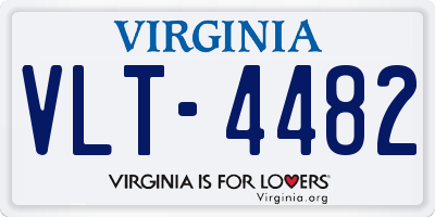 VA license plate VLT4482