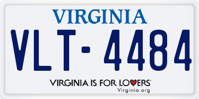 VA license plate VLT4484