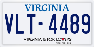 VA license plate VLT4489