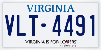 VA license plate VLT4491
