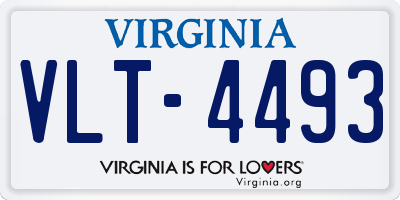 VA license plate VLT4493