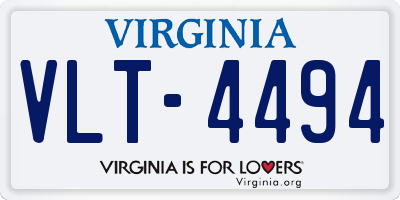 VA license plate VLT4494