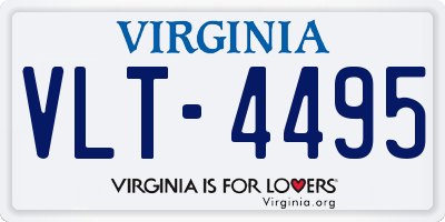 VA license plate VLT4495
