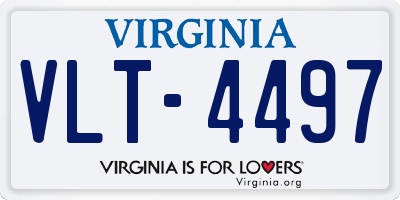 VA license plate VLT4497