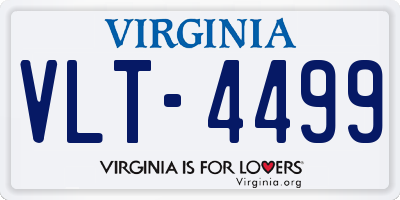 VA license plate VLT4499