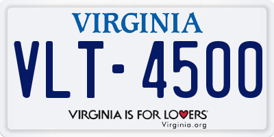 VA license plate VLT4500