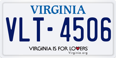 VA license plate VLT4506
