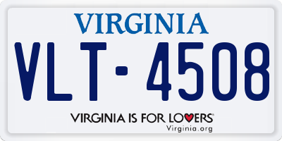 VA license plate VLT4508
