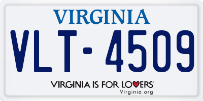 VA license plate VLT4509