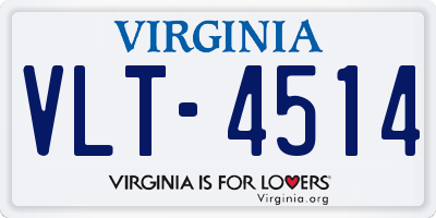 VA license plate VLT4514
