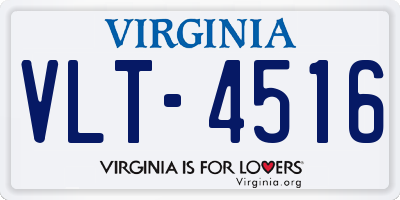VA license plate VLT4516