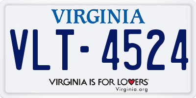 VA license plate VLT4524