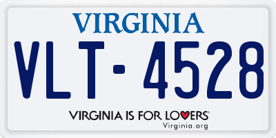 VA license plate VLT4528