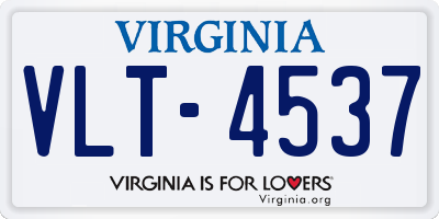 VA license plate VLT4537