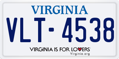 VA license plate VLT4538