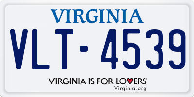 VA license plate VLT4539