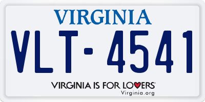 VA license plate VLT4541