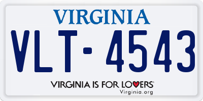 VA license plate VLT4543
