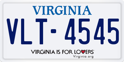 VA license plate VLT4545