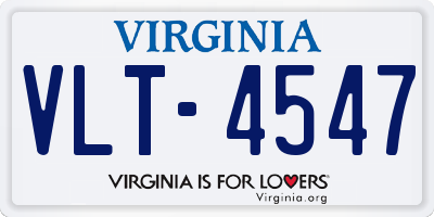 VA license plate VLT4547