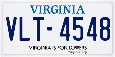 VA license plate VLT4548