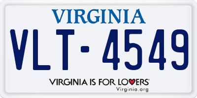 VA license plate VLT4549
