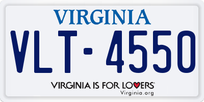 VA license plate VLT4550