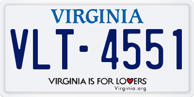 VA license plate VLT4551