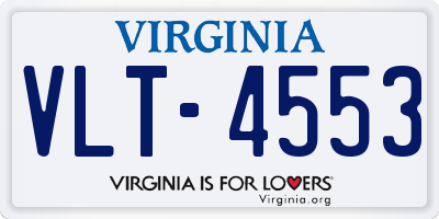 VA license plate VLT4553