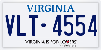 VA license plate VLT4554