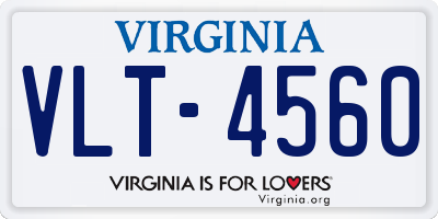 VA license plate VLT4560