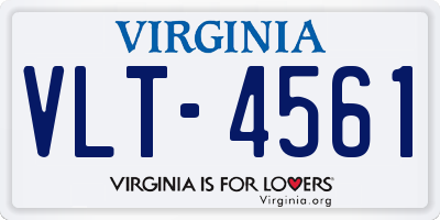VA license plate VLT4561