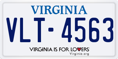 VA license plate VLT4563