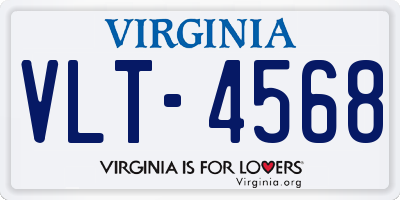 VA license plate VLT4568