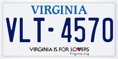 VA license plate VLT4570