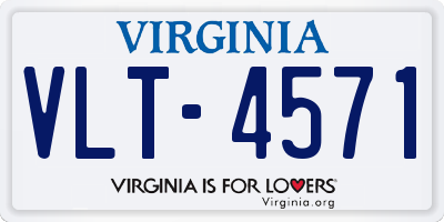 VA license plate VLT4571