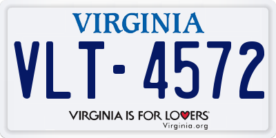 VA license plate VLT4572