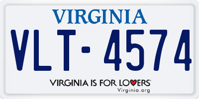 VA license plate VLT4574