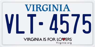 VA license plate VLT4575