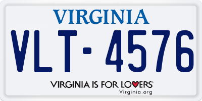 VA license plate VLT4576