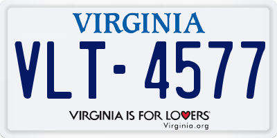 VA license plate VLT4577