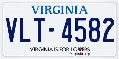 VA license plate VLT4582