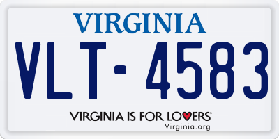VA license plate VLT4583