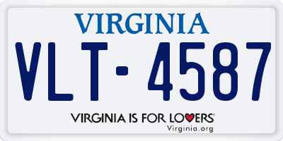 VA license plate VLT4587