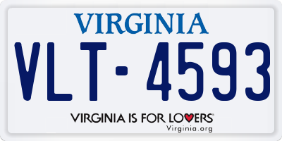 VA license plate VLT4593