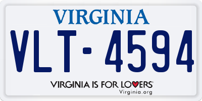 VA license plate VLT4594