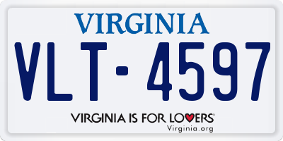 VA license plate VLT4597