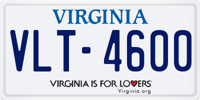VA license plate VLT4600