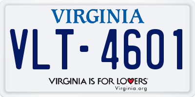 VA license plate VLT4601