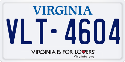 VA license plate VLT4604
